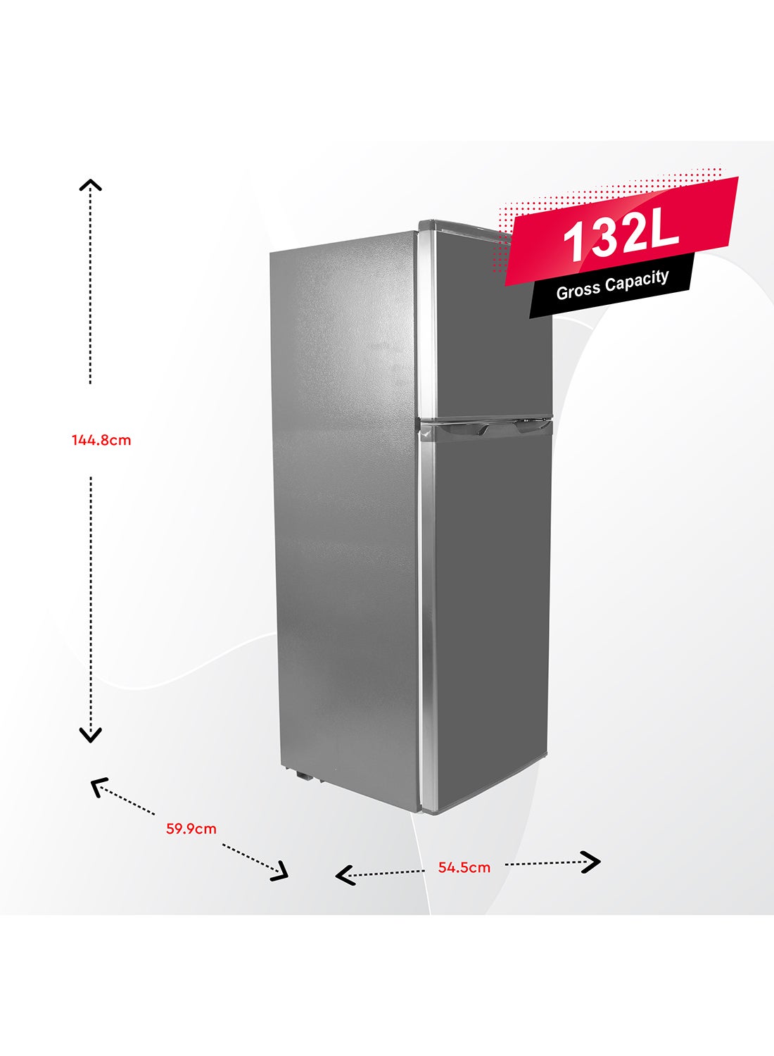 Top-Freezer Defrost Double Door Refrigerator NR185RSI Silver 