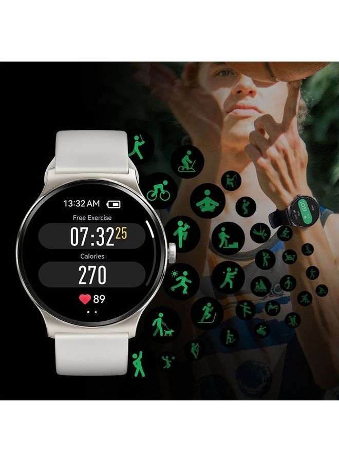 هايلو ساعة ذكية تعمل باللمس من سولار لايت مقاس 1.38 بوصة للرجال والنساء، 100 وضع رياضي، SpO2، مراقبة الصحة، اكتشاف الإجهاد، IP68 - Image 4