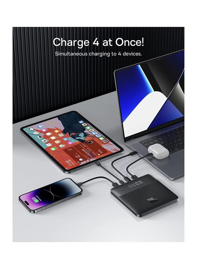 20000 mAh Laptop Power Bank, 100W Super Fast Charging Portable Charger Battery Pack with USB-C Digital Display, Slim Battery High-Density Version, 4 Outputs, Compatible with MacBook Pro/Air, Steam Deck, iPad, iPhone 16/15 Pro Max, Dell/HP Laptops, Samsung Galaxy S24/23 Ultra and More Matte Black - v1685369029/N53409357A_6