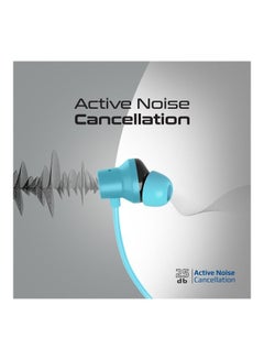 PROMATE Wireless Neckband Earphones, HD Active Noise Cancelling Bluetooth Earphones with Anti-Slip Neckband, Lightweight Design, IPX4 Sweat-Resistance and 35H Long Playtime for iPhone 14, Galaxy S23 Blue  - Image 4