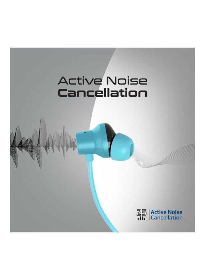 PROMATE Wireless Neckband Earphones, HD Active Noise Cancelling Bluetooth Earphones with Anti-Slip Neckband, Lightweight Design, IPX4 Sweat-Resistance and 35H Long Playtime for iPhone 14, Galaxy S23 Blue  - Image 4