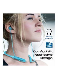 PROMATE Wireless Neckband Earphones, HD Active Noise Cancelling Bluetooth Earphones with Anti-Slip Neckband, Lightweight Design, IPX4 Sweat-Resistance and 35H Long Playtime for iPhone 14, Galaxy S23 Blue  - Image 5