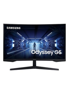 32 inch Odyssey G5 Curved Gaming Monitor with 144Hz Refresh Rate, 1ms Response Time, WQHD Resolution, AMD FreeSync Premium - LC32G55TQBMXUE Black