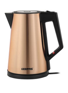 GEEPAS Three Layer Stainless Steel Electric Kettle| 360-Degrees Rotation, Boil Dry Protection and Automatic Cut-Off| Perfect for Boiling Water, Milk, Tea| 1850-2200 W, Seamless Welding| 2 Years Warranty, Metallic brown Color 1.7 L 2200 W GK38033 Gold/Black  - Image 2