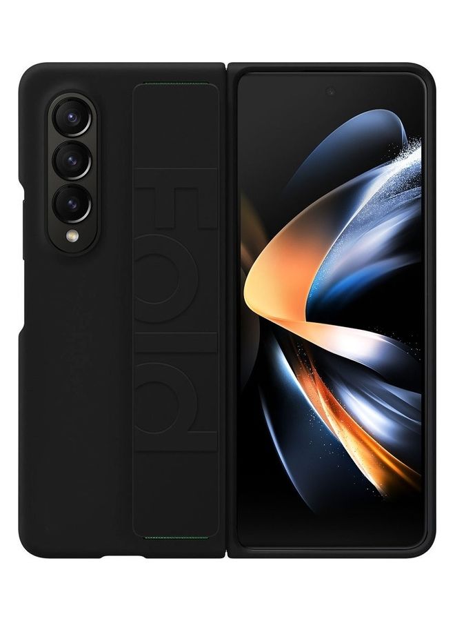 MARGOUN Samsung Galaxy Z Fold 4 Case Hard Silicone Cover With Strap Hold Anti Drop Black - Image 1