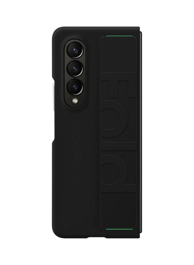 MARGOUN Samsung Galaxy Z Fold 4 Case Hard Silicone Cover With Strap Hold Anti Drop Black - Image 5