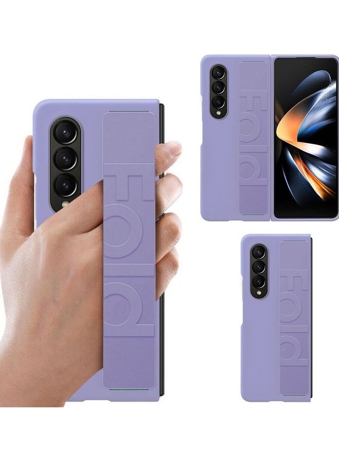 مارجون حافظة لهاتف سامسونج جالاكسي Z فولد 4، غطاء من السيليكون الصلب مع حزام مضاد للسقوط - Image 3