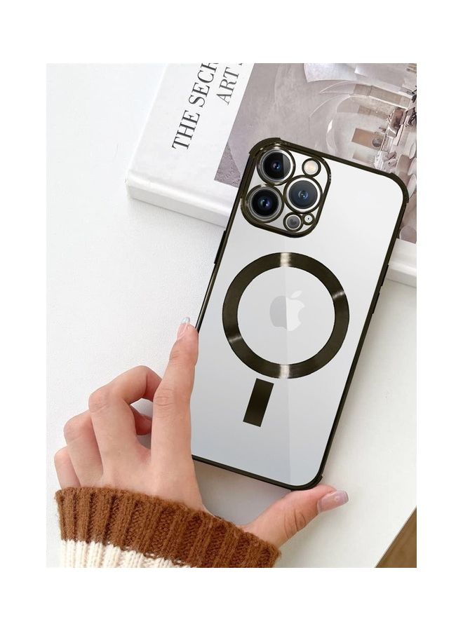 MARGOUN iPhone 13 Pro Magsafe Bumper Case Magnetic Wireless Charging Case Black - Image 4