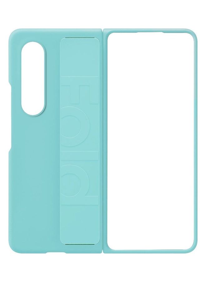 MARGOUN Samsung Galaxy Z Fold 4 Case Hard Silicone Cover With Strap Hold Anti Drop Blue  - Image 4