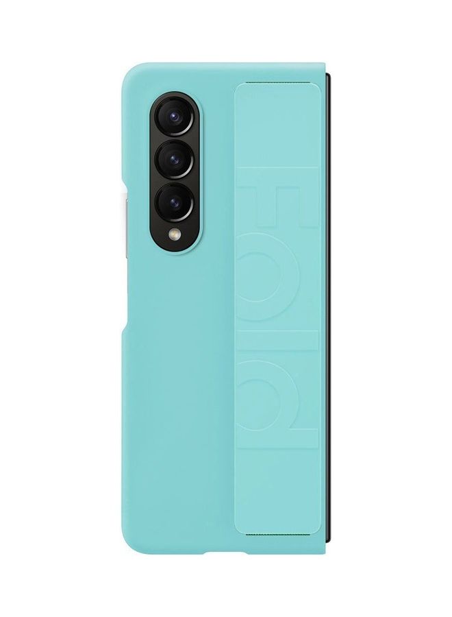 MARGOUN Samsung Galaxy Z Fold 4 Case Hard Silicone Cover With Strap Hold Anti Drop Blue  - Image 5