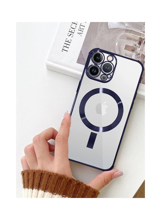 MARGOUN - iPhone 13 Pro Max Magsafe Bumper Case Magnetic Wireless Charging Case Blue - Image 1
