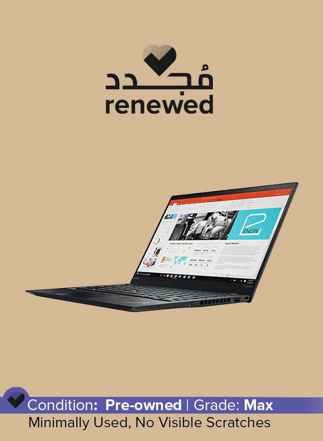 Renewed - Thinkpad x1 Carbon G5 Laptop With 14-Inch Display,Intel Core i5 Processor/6th Gen/8GB RAM/256 SSD/Intel HD Graphics English/Arabic Black English/Arabic Black