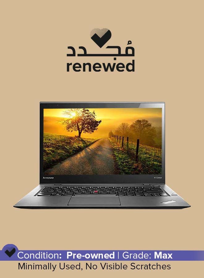 لينوفو مجدد - لابتوب ثينك باد X1 كاربون G2 بشاشة 14 بوصة، مع معالج إنتل كور i7/الجيل الرابع/ذاكرة RAM 8GB/قرص SSD 256/رسومات إنتل HD/شاشة تعمل باللمس - Image 1