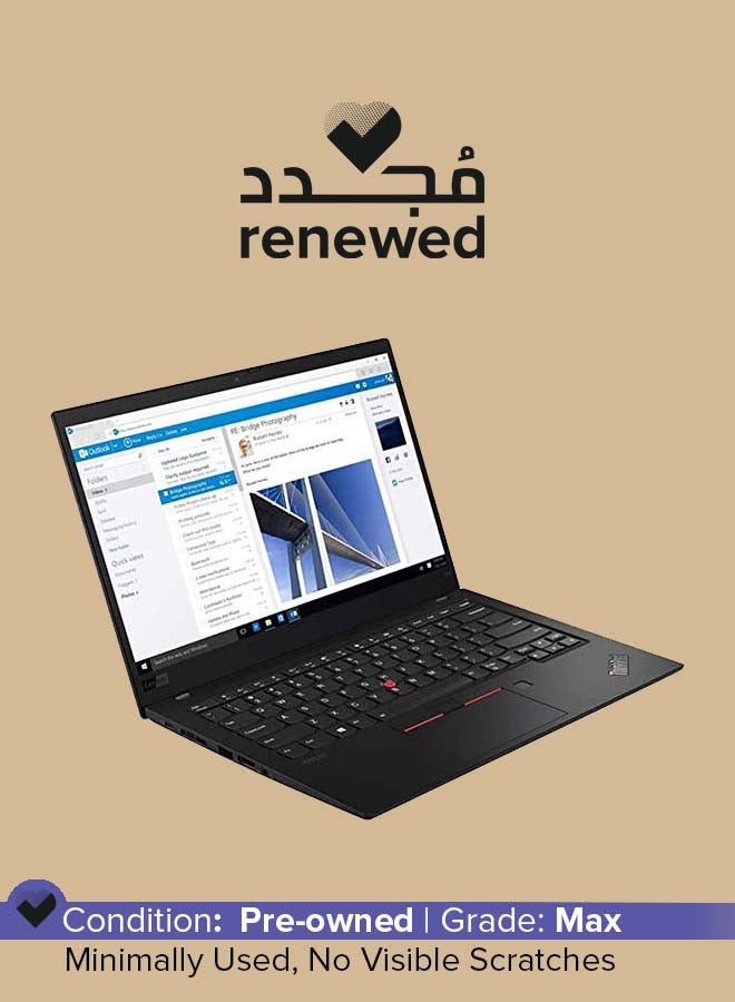 Lenovo Renewed - Thinkpad x1 Carbon G7  Laptop With 14-Inch Display, Intel Core i7 Processor/8th Gen/8GB RAM/256 SSD/Intel HD Graphics/Touchscreen English Black - Image 1