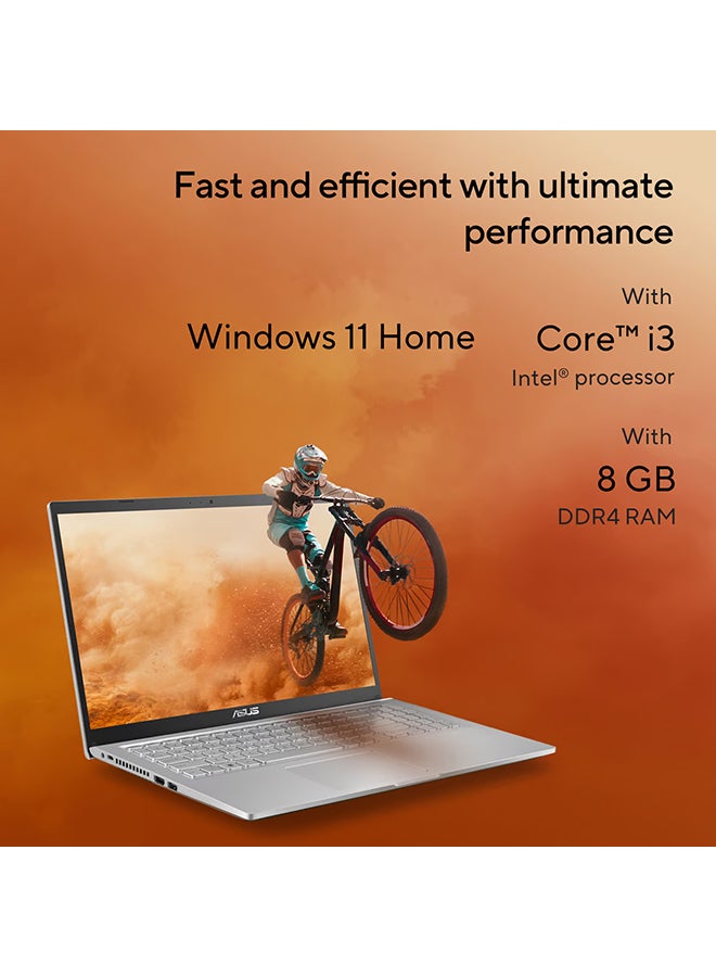 Vivobook A1500EA Laptop With 15.6-Inch Display, Core i3-1115G4 Processor/8GB RAM/256GB SSD/Intel UHD Graphics/Windows 11 Home English/Arabic Indie Black