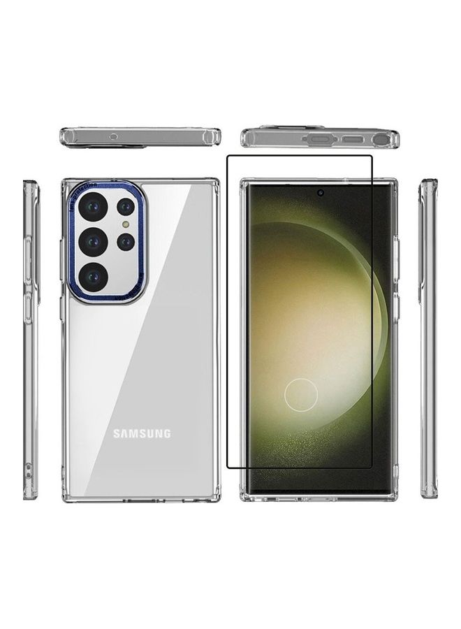 مارجون عبوة من 2 غلاف سامسونج جالاكسي S23 ألترا مع واقي شاشة حافة زرقاء - Image 5