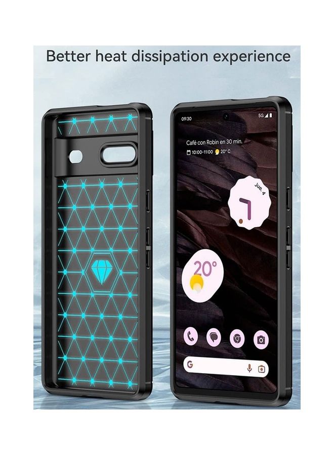 MARGOUN Google Pixel 7 A Case Cover Soft TPU Bumper Protective Back Black - Image 4