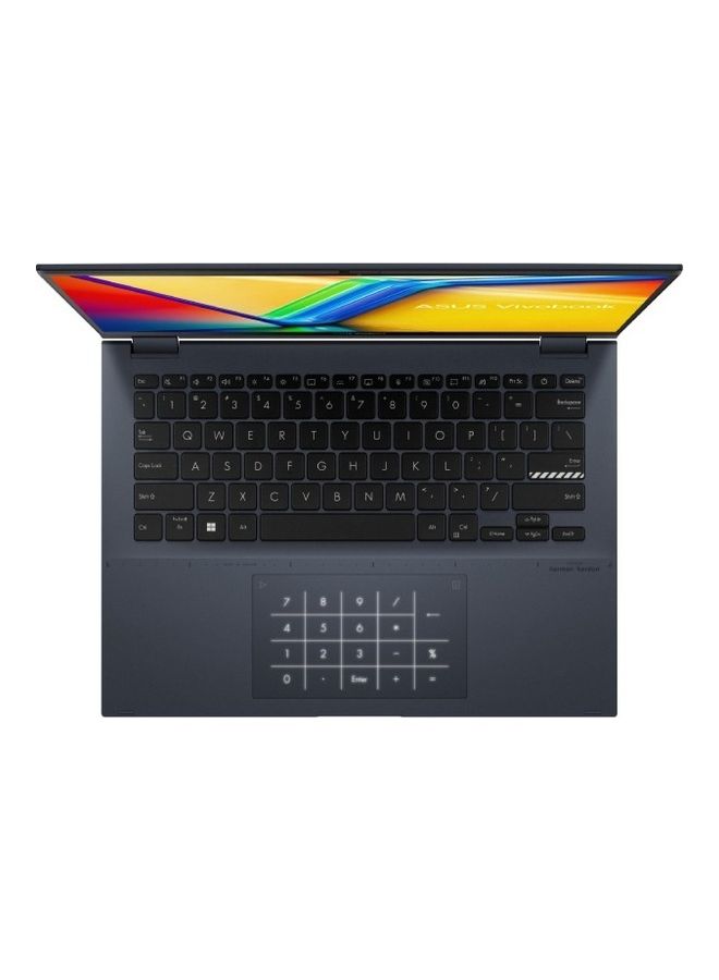 ASUS - Vivobook Flip TP3402QA-LZ186W Laptop With 14-Inch FHD Display, AMD Ryzen 5 5600H Processor/ 8GB RAM/256GB SSD/Windows 11 Home/AMD Radeon R5/Pen English/Arabic Blue - Image 1