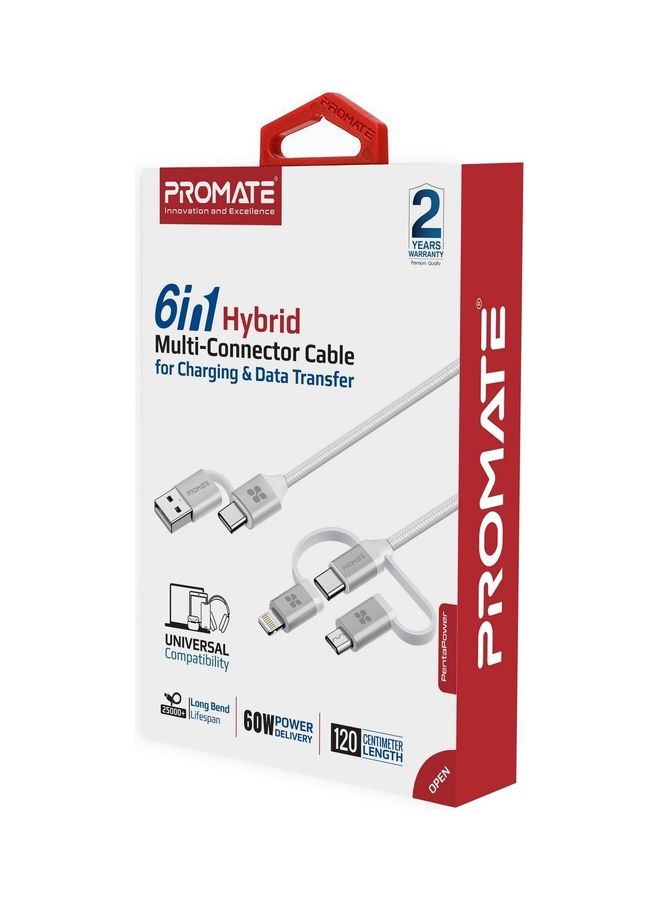 بروميت - كابل شاحن USB متعدد 6 في 1 - Image 1