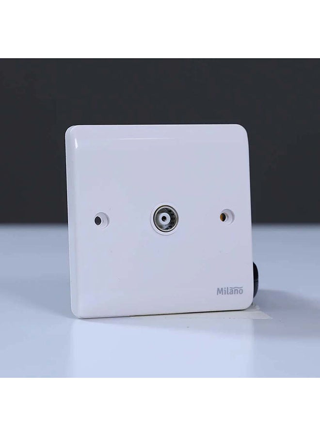 milano 1 Gang TV Outlet Switch White - Image 2
