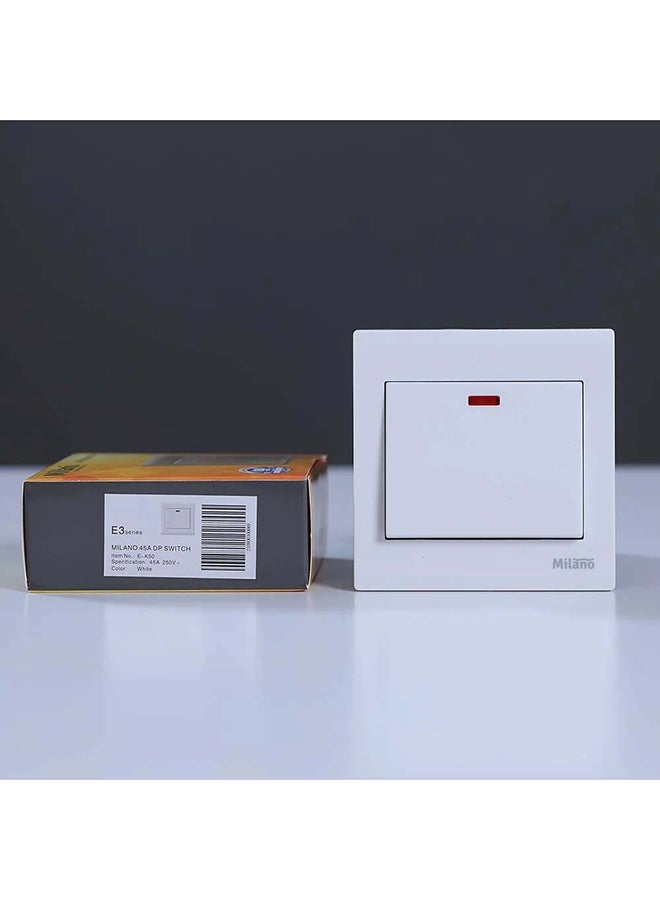 ميلانو مفتاح تشغيل DP بتيار 45 أمبير وواجهة بلون ميتاليك وضوء نيون أبيض Standard - Image 4