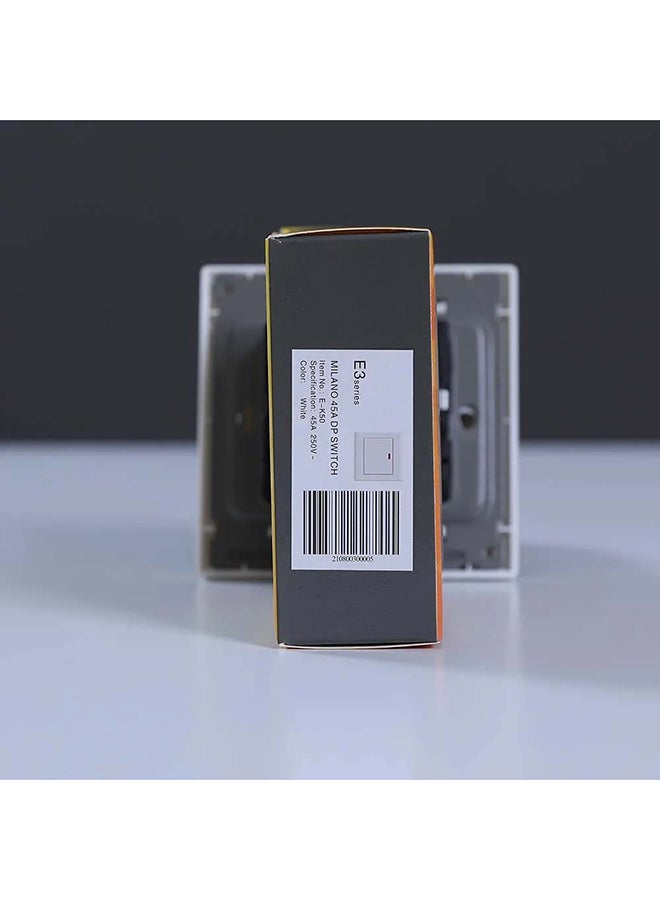 ميلانو مفتاح تشغيل DP بتيار 45 أمبير وواجهة بلون ميتاليك وضوء نيون أبيض Standard - Image 5