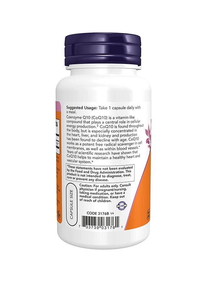 Now Foods - CoQ10 (Coenzyme Q10) 200 mg, Cardiovascular Health, 60 Veg Capsules - Image 1