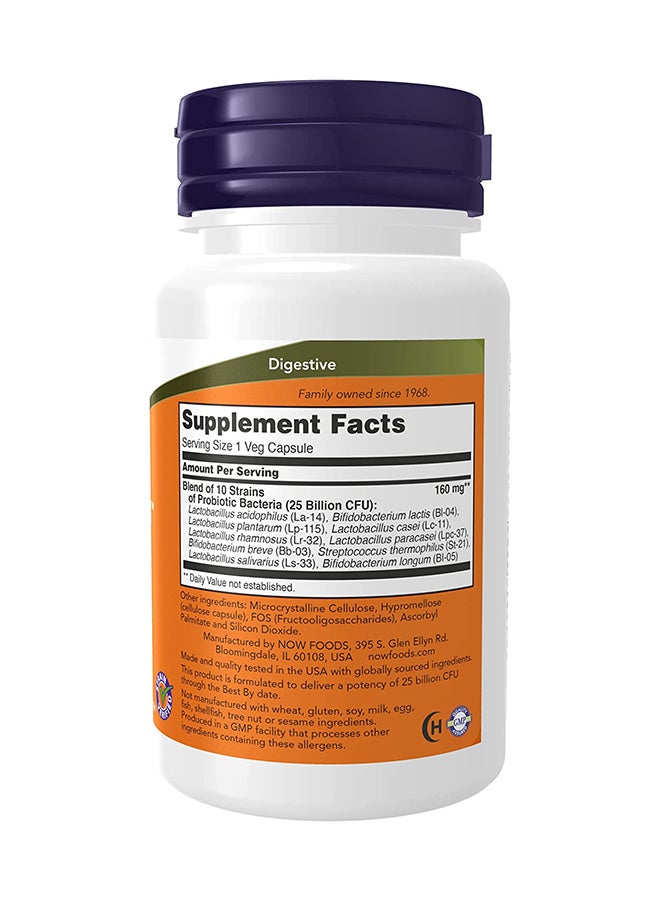 Now Foods - Probiotic-10 25 Billion 50 Veg Capsules - Image 1