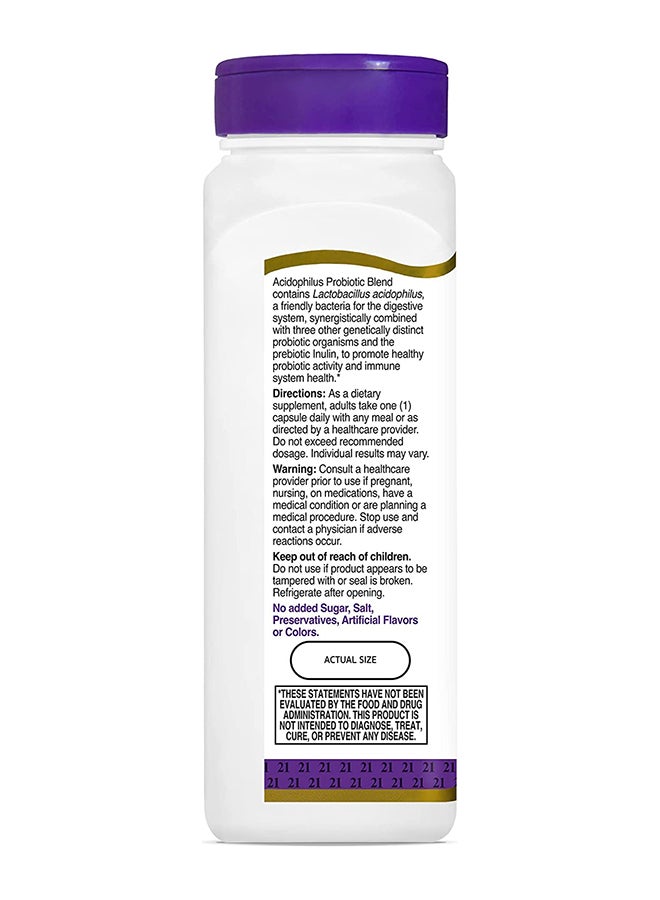 21st Century Acidophilus Probiotic Blend Dietary Supplement - 150 Capsules - Image 3