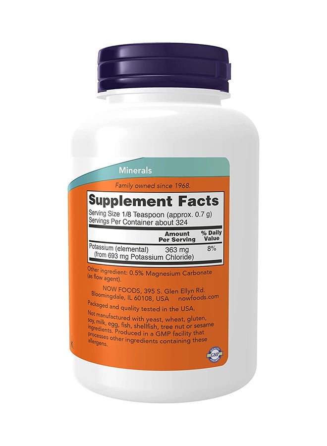 Now Foods - Potassium Chloride Powder Dietary Supplement 227 G - Image 1