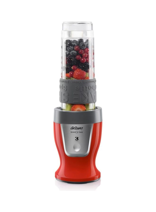 Arzum - Shaken Take Compact Persnal  Blender And Smoothie Maker High Build Quality 400 ml 300 W AR1032-b Red - Image 1
