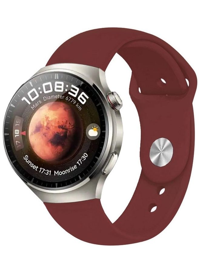 مارجون Silicone Watchband Compatible With Huawei 4 4 Pro Dark Red - Image 2
