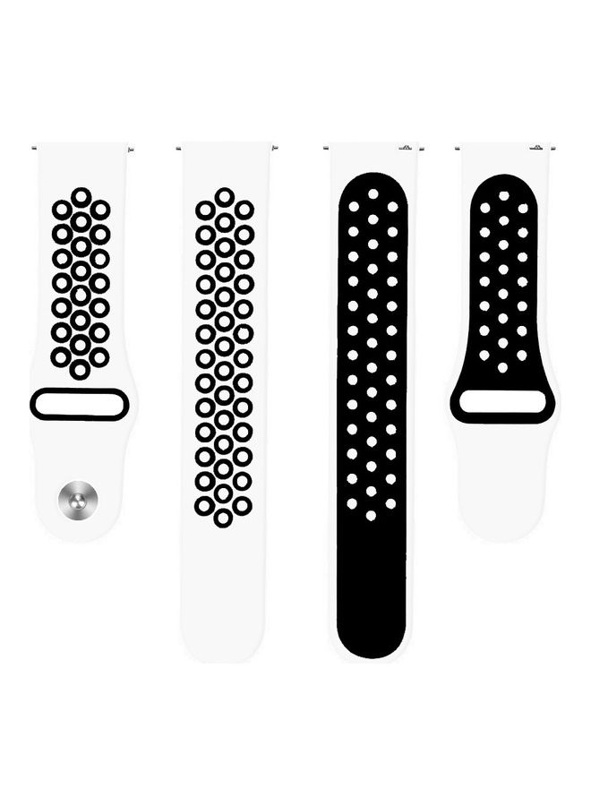 MARGOUN - Nike Watch Sport Band Compatible With Huawei 4 4 Pro White/Black - Image 1