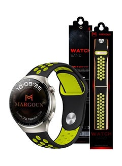 MARGOUN Nike Watch Sport Band Compatible With Huawei 4 4 Pro Black/Yellow  - Image 1
