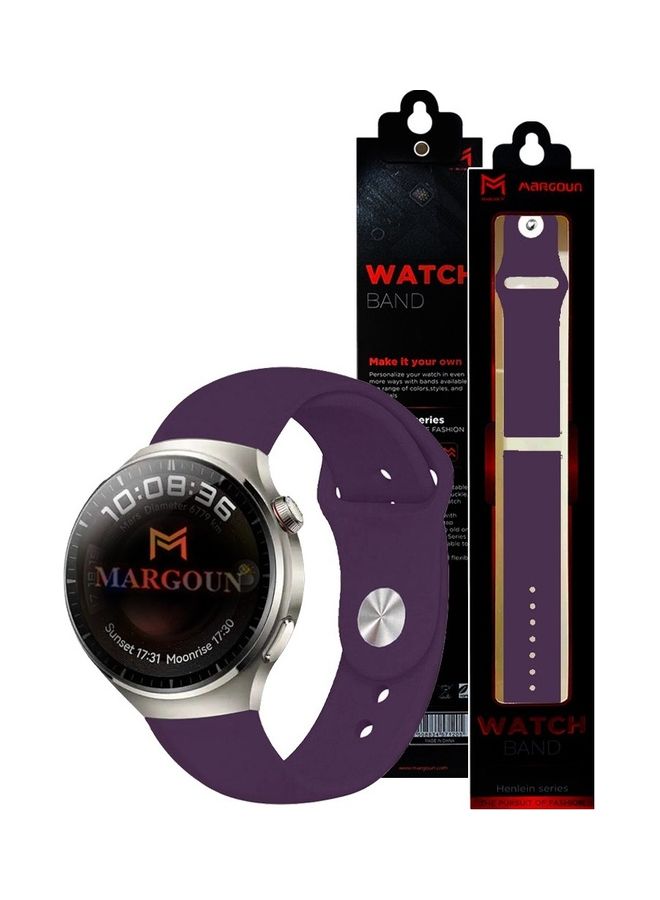 مارجون Silicone Watchband Compatible With Huawei 4 4 Pro Purple - Image 1