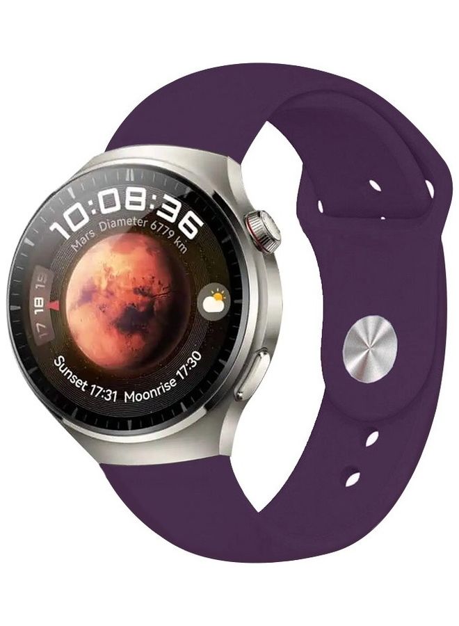 مارجون Silicone Watchband Compatible With Huawei 4 4 Pro Purple - Image 2