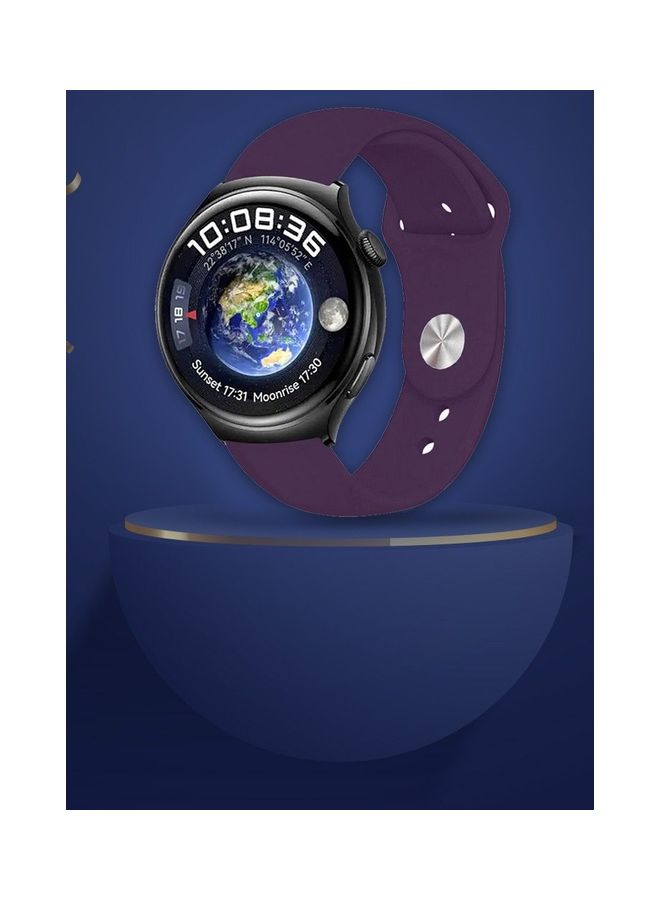 مارجون Silicone Watchband Compatible With Huawei 4 4 Pro Purple - Image 3