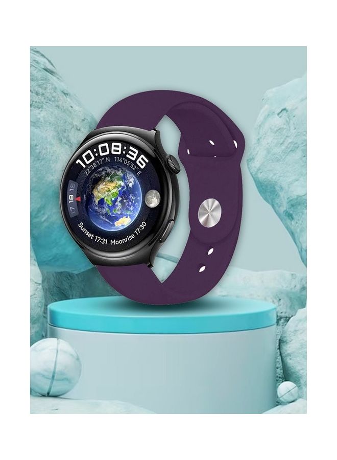 مارجون Silicone Watchband Compatible With Huawei 4 4 Pro Purple - Image 4