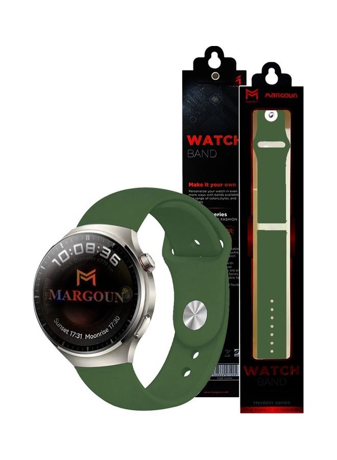 MARGOUN Silicone Watchband Compatible With Huawei 4 4 Pro Green - Image 1