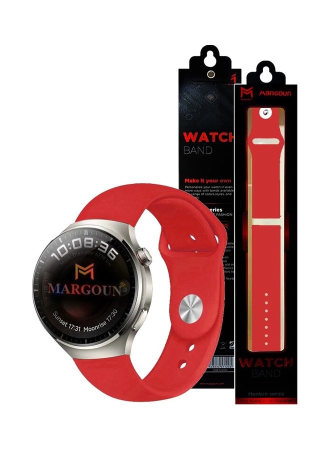 مارجون Silicone Watchband Compatible With Huawei 4 4 Pro Red - Image 1