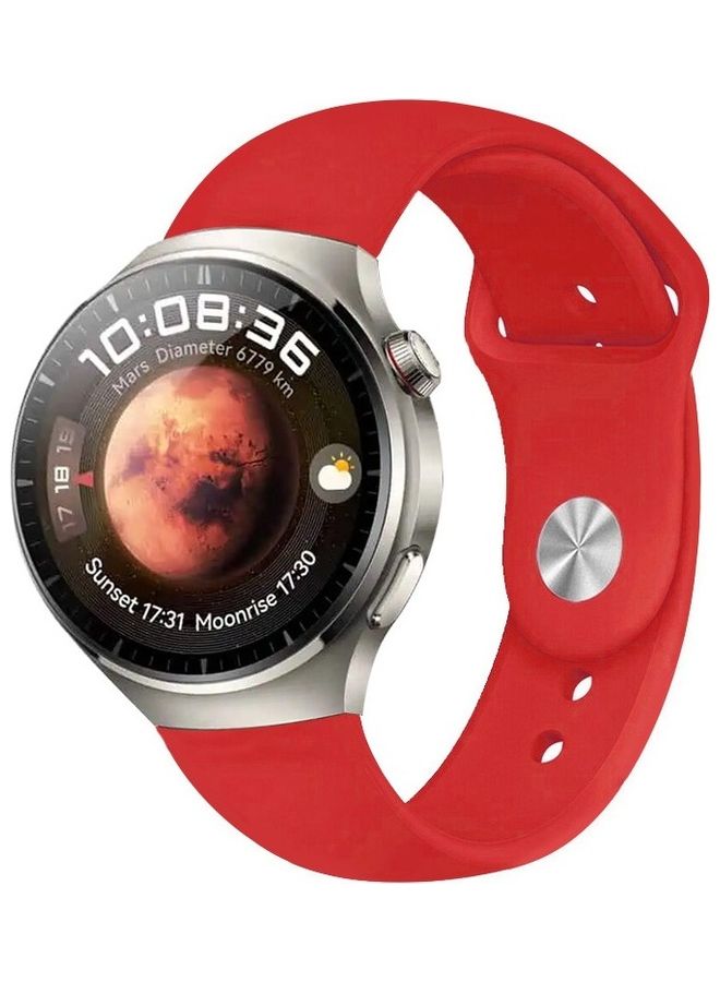 مارجون Silicone Watchband Compatible With Huawei 4 4 Pro Red - Image 2