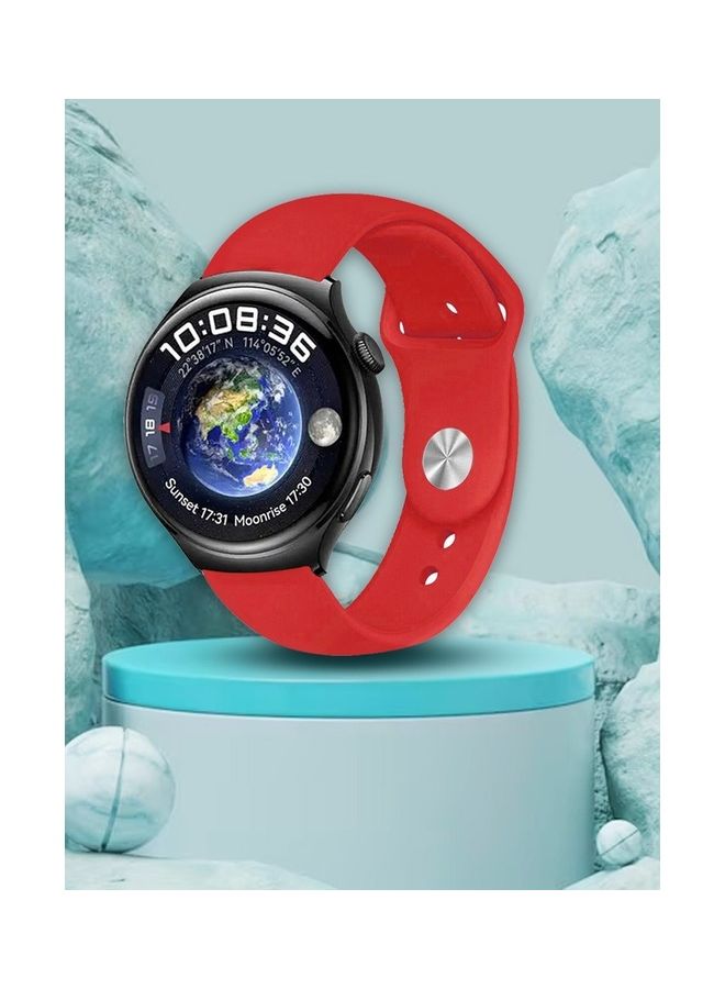 مارجون Silicone Watchband Compatible With Huawei 4 4 Pro Red - Image 4