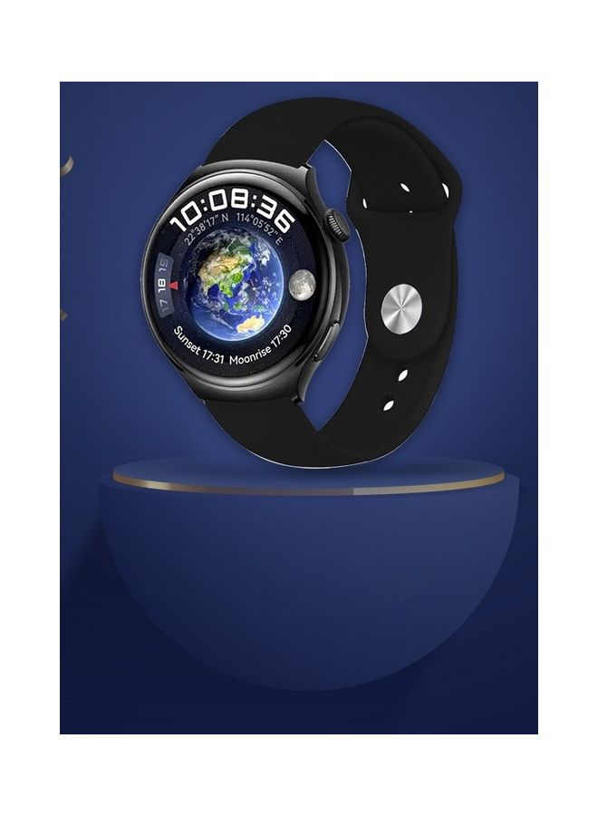 MARGOUN Silicone Watchband Compatible With Huawei 4 4 Pro Black - Image 3