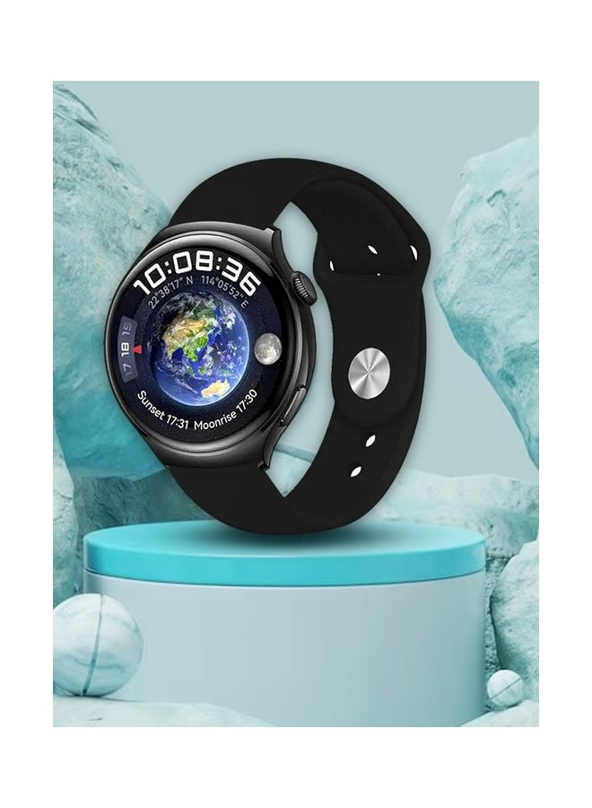 MARGOUN Silicone Watchband Compatible With Huawei 4 4 Pro Black - Image 4