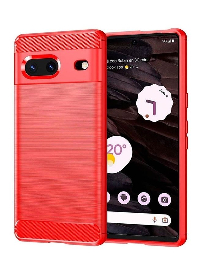 MARGOUN Google Pixel 7 A Case Cover Soft TPU Bumper Protective Back Red - Image 1