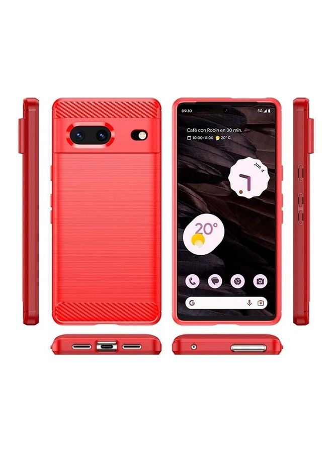MARGOUN Google Pixel 7 A Case Cover Soft TPU Bumper Protective Back Red - Image 3