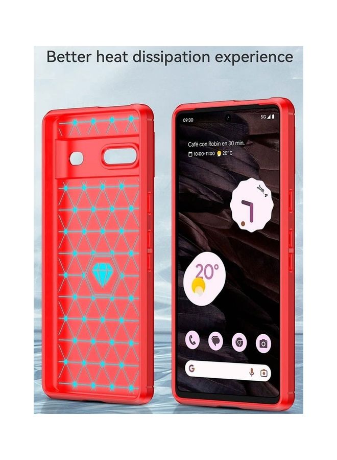 MARGOUN Google Pixel 7 A Case Cover Soft TPU Bumper Protective Back Red - Image 4
