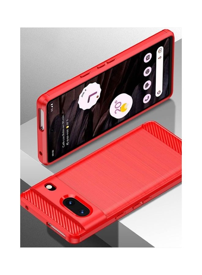 MARGOUN Google Pixel 7 A Case Cover Soft TPU Bumper Protective Back Red - Image 2