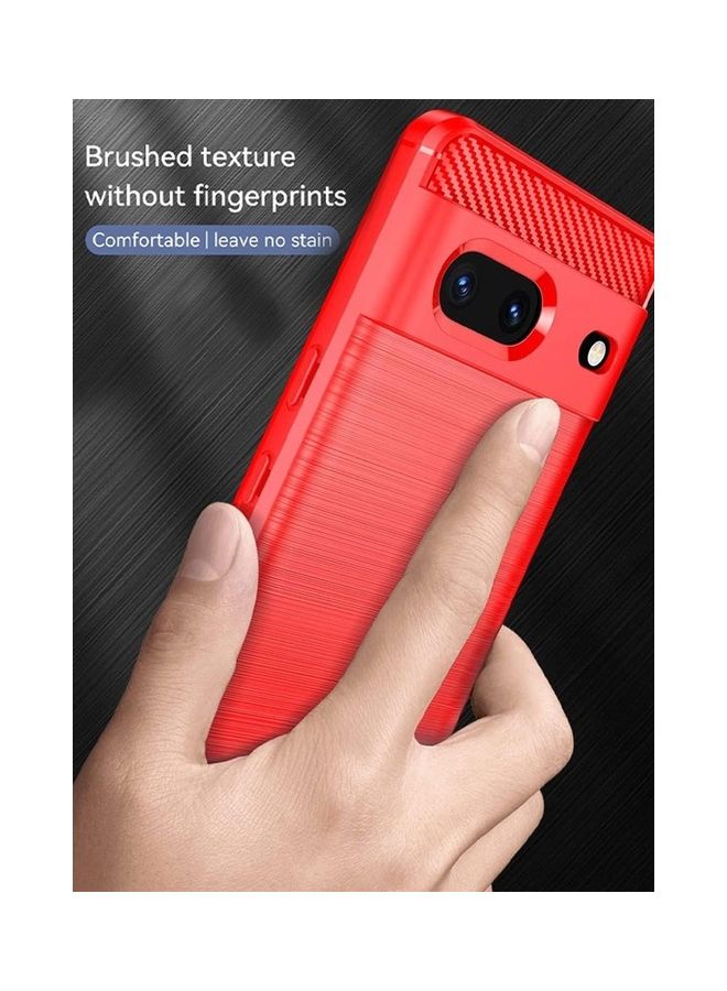 MARGOUN Google Pixel 7 A Case Cover Soft TPU Bumper Protective Back Red - Image 5