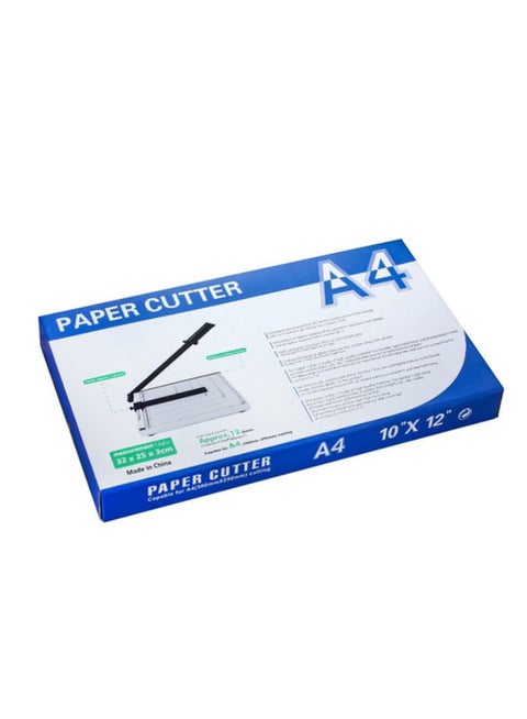 Professional A4 Paper Guillotine Cutter Trimmer Machine White